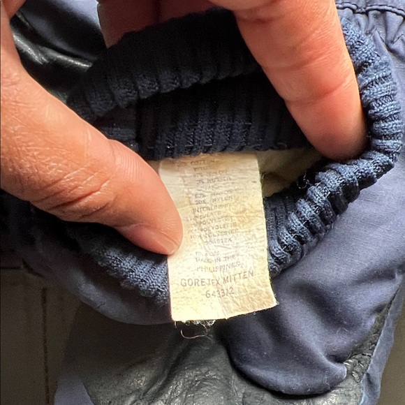 KOMBI | Vintage Womens Navy Quilted Ski Snowmobile Gore-Tex Mittens Medium - Picture 9 of 11